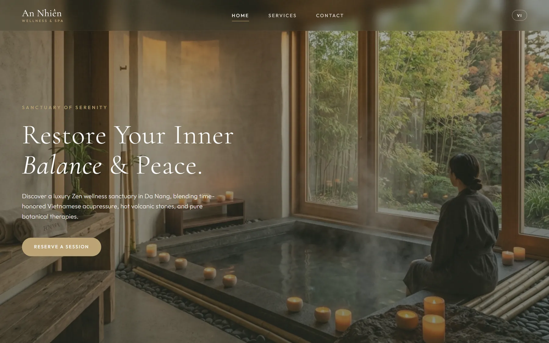 An Nhiên Spa - Premium Bien-être / Spa Zen & Massages Holistiques Website Design and Development Showcase