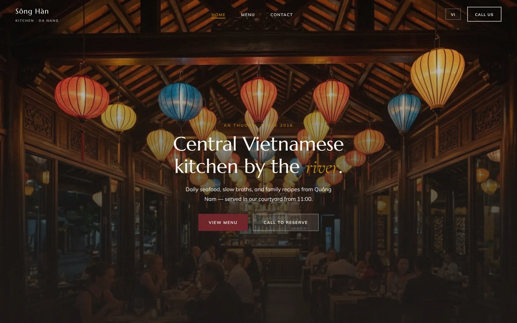 Sông Hàn Kitchen - Premium Restauration / Gastronomie Vietnamienne Website Design and Development Showcase