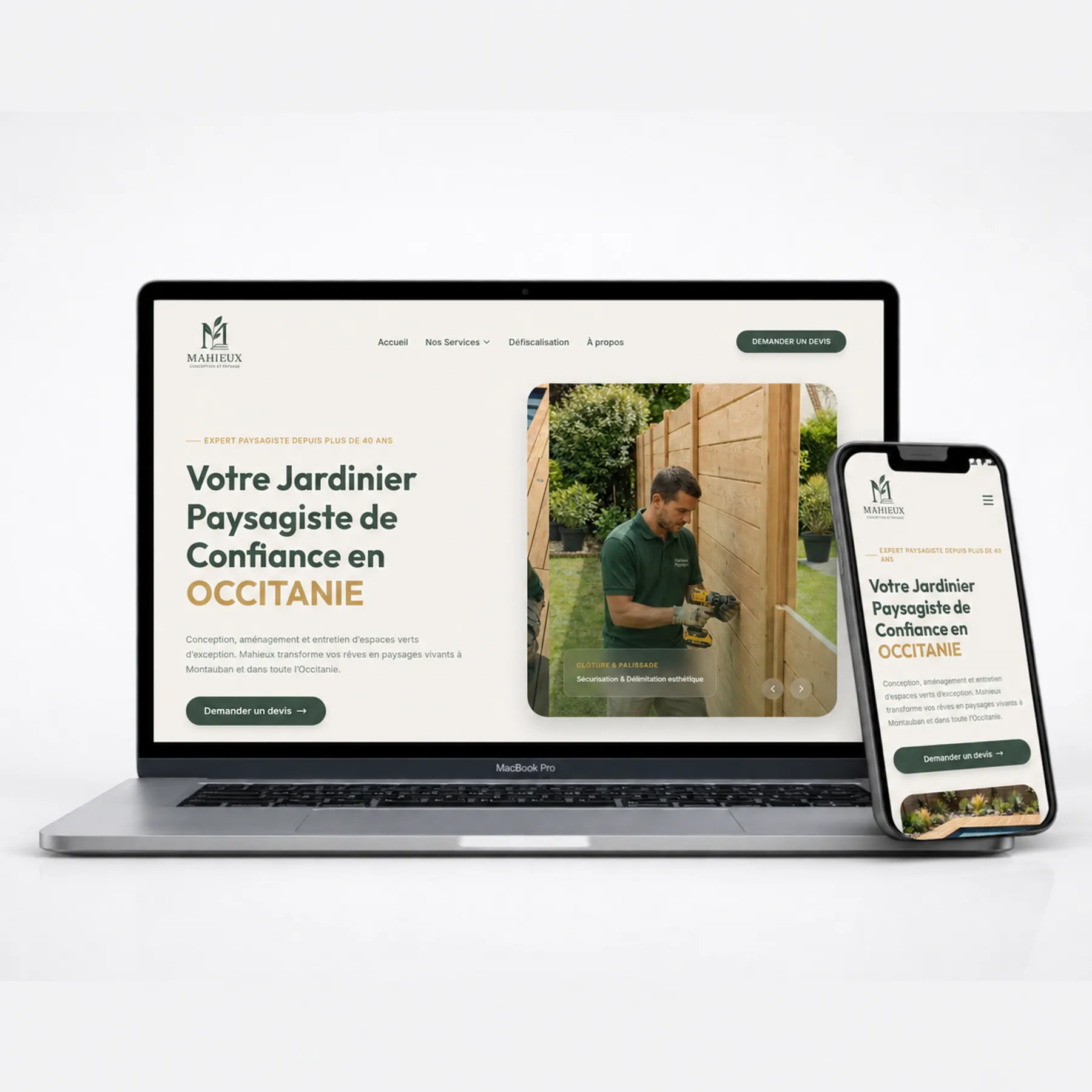 Mahieux Paysage UI/UX Design Detail - Mahieux Paysage Project