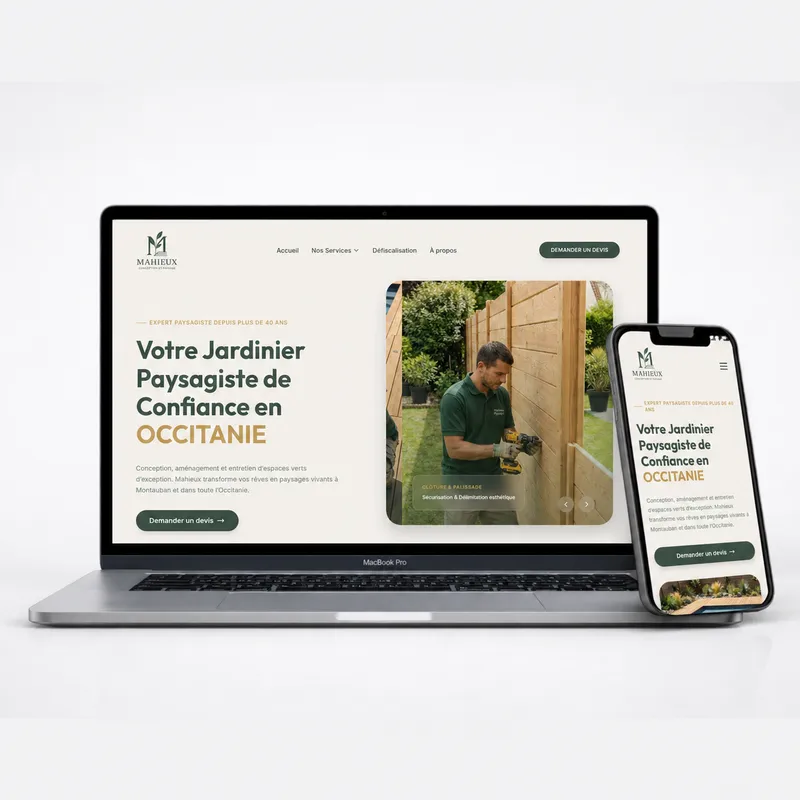 Mahieux Paysage - Artisan / Aménagement Paysager Web Design and UI/UX Project by Mathias C.