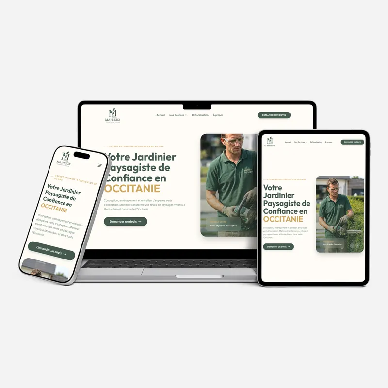 Mahieux Paysage - Artisan / Aménagement Paysager Web Design and UI/UX Project by Mathias C.