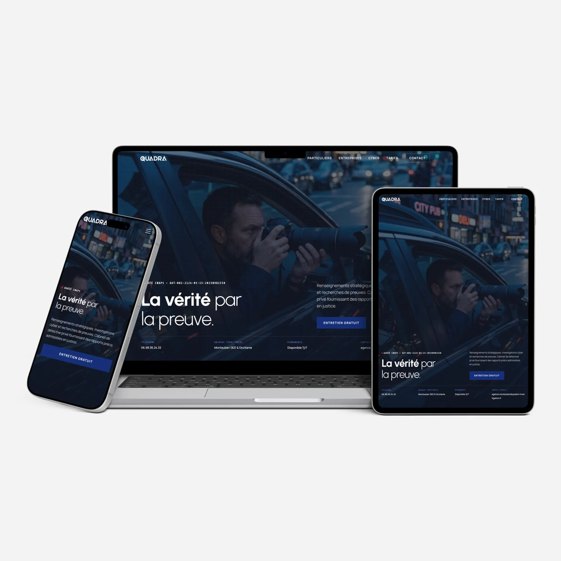 Quadra Investigation UI/UX Design Detail - Quadra Investigation Project