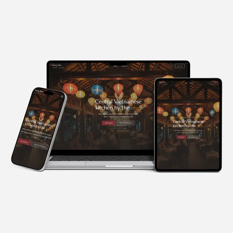 Sông Hàn Kitchen - Restauration / Gastronomie Vietnamienne Web Design and UI/UX Project by Mathias C.