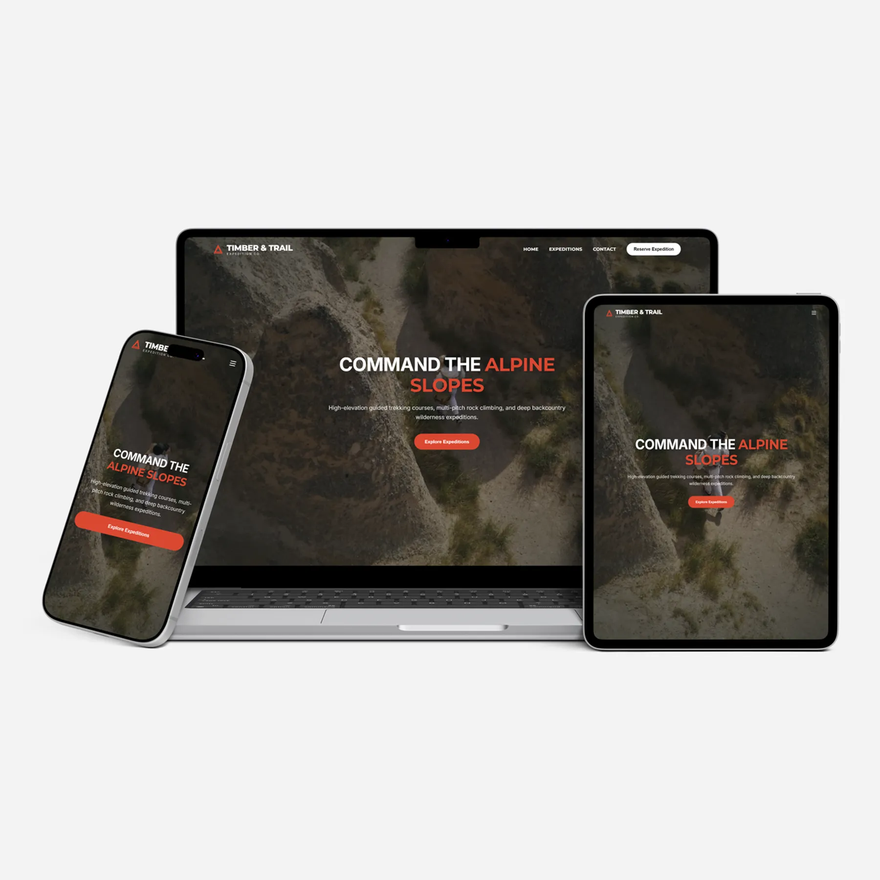 Timber & Trail Expedition Co. UI/UX Design Detail - Timber & Trail Project