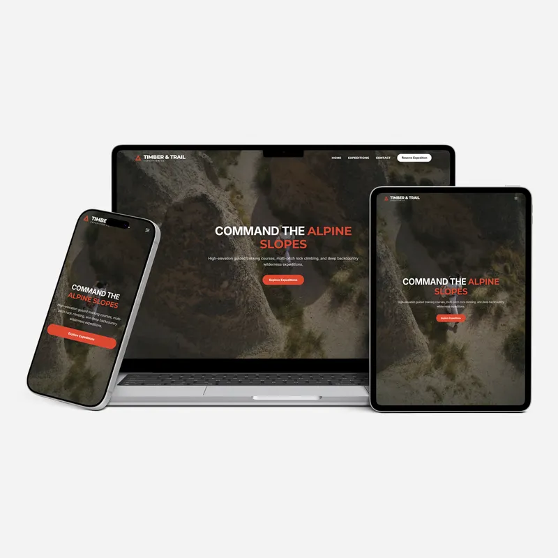 Timber & Trail Expedition Co. - Outdoor / Expéditions & Aventure Web Design and UI/UX Project by Mathias C.
